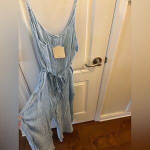 Light Blue Sleeveless Jumpsuit  XL NWT
